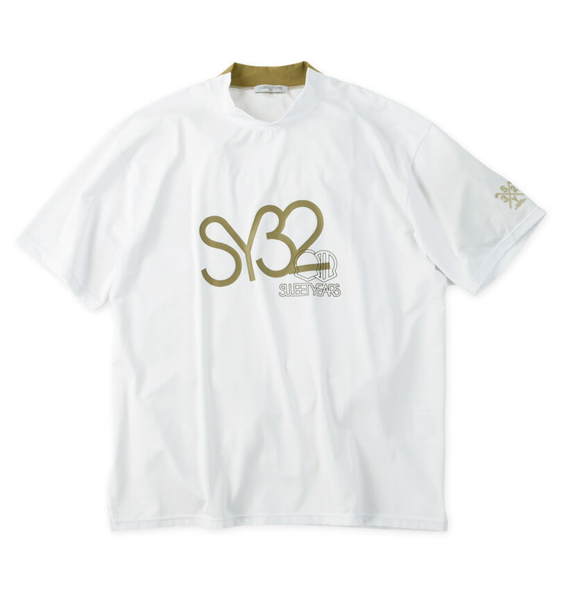 大きいサイズ メンズ SY32 by SWEET YEARS (エスワイサーティトゥバイスィートイヤーズゴルフ) ビッグロゴ半袖モックネックシャツ
                        