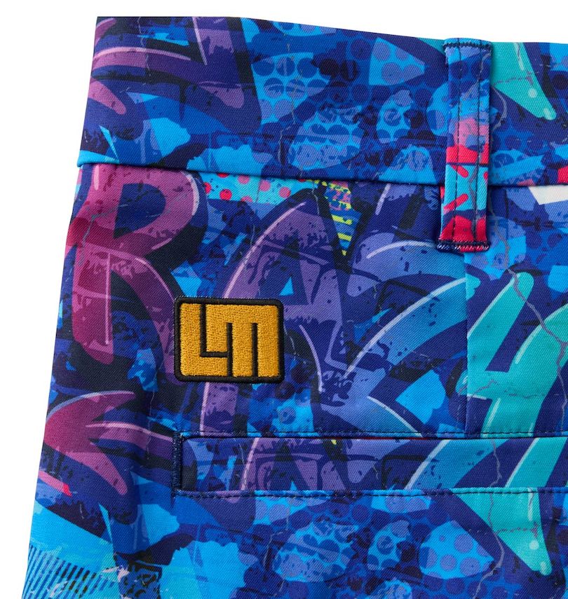 大きいサイズ メンズ LOUDMOUTH (ラウドマウス) ストレッチツイル柄ロングパンツ
                        バック刺繍