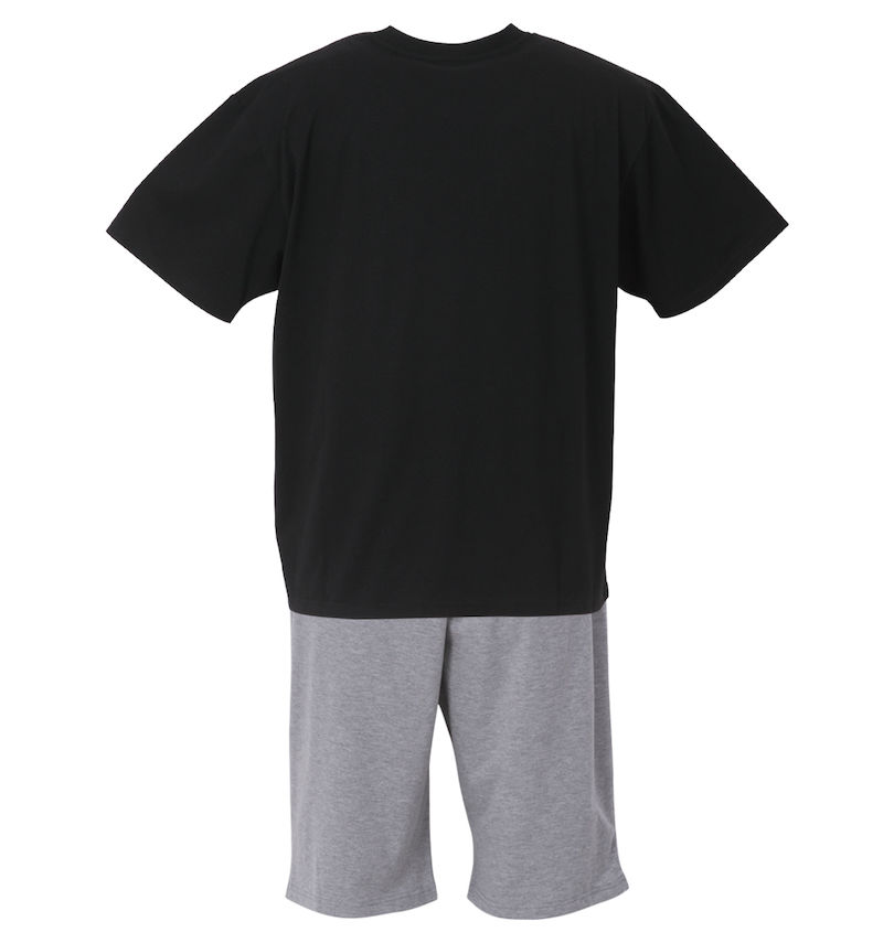大きいサイズ メンズ 黒柴印和んこ堂 (クロシバジルシワンコドウ) 天竺半袖Tシャツ+ミニ裏毛ハーフパンツ
バックスタイル