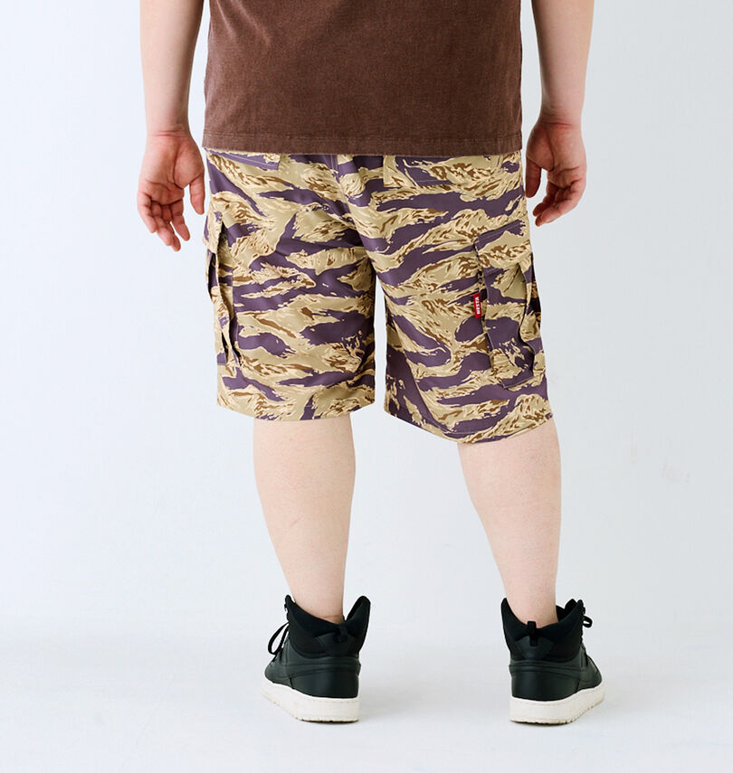 大きいサイズ メンズ NESTA BRAND (ネスタブランド) タイガーカモカーゴハーフパンツ