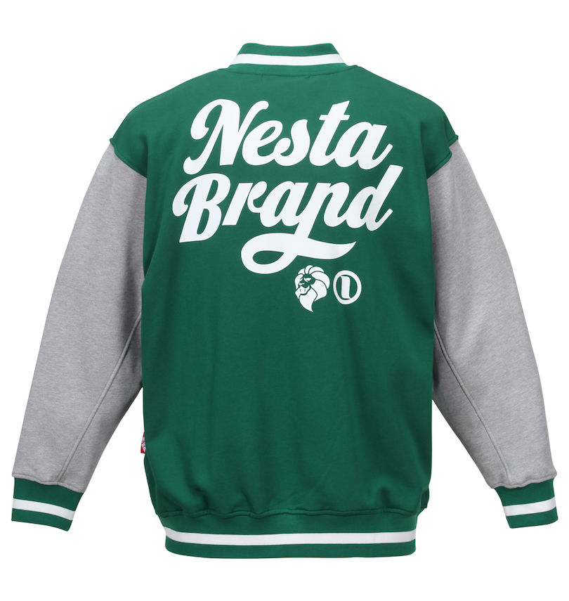 大きいサイズ メンズ NESTA BRAND (ネスタブランド) 裏毛スウェットスタジャン
                        バックスタイル