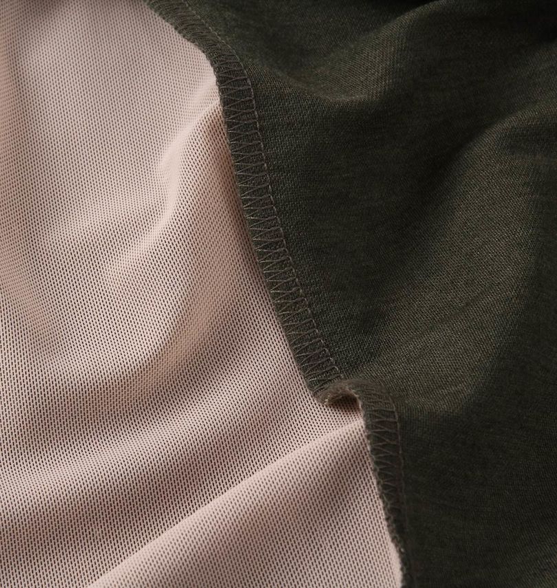 大きいサイズ メンズ 楽スマ (ラクスマ) 接触冷感樽型半袖Tシャツ 裏地切替部分