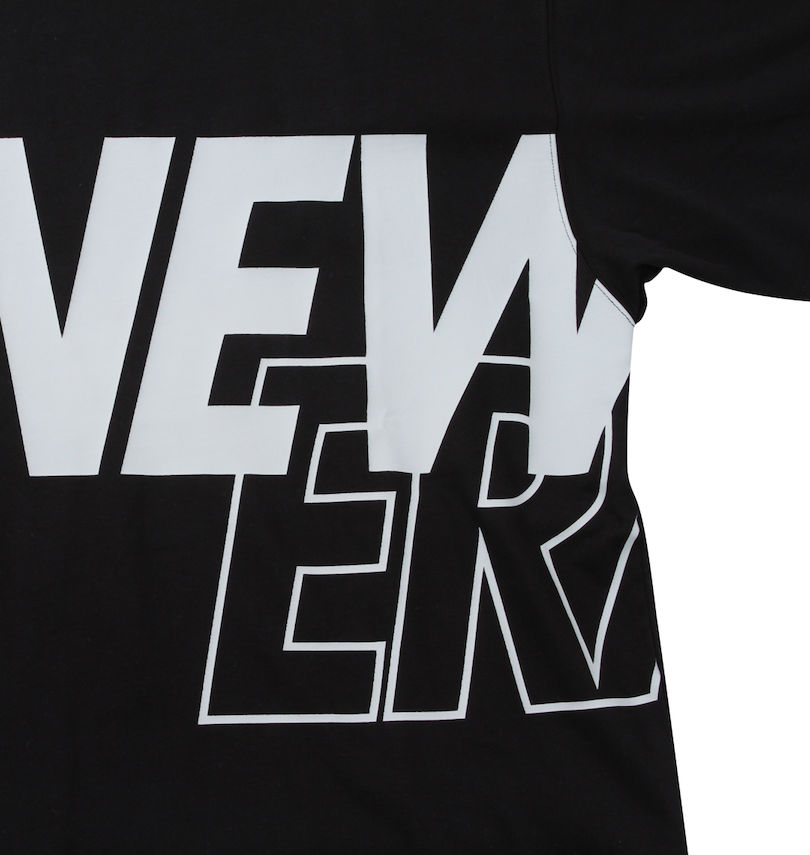 大きいサイズ メンズ NEW ERA (ニューエラ) オーバーラップロゴ半袖Tシャツ プリント拡大