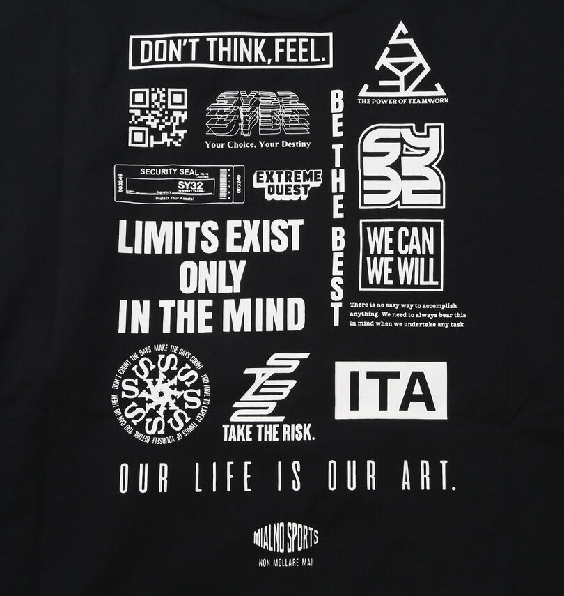 大きいサイズ メンズ SY32 by SWEET YEARS (エスワイサーティトゥバイスィートイヤーズ) マルチロゴ長袖Tシャツ
                        バックプリント