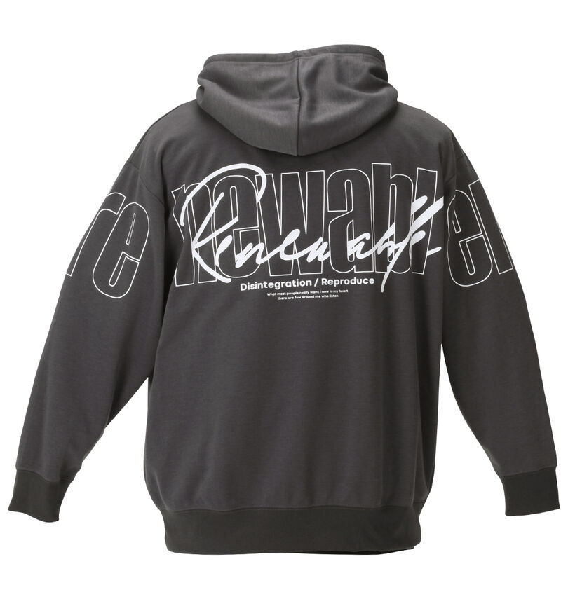 大きいサイズ メンズ BEAUMERE (ボウメール) ジップパーカー+半袖Tシャツ
バックスタイル