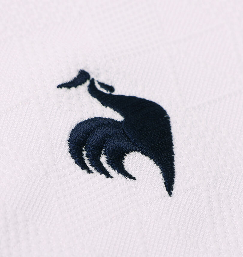 大きいサイズ メンズ LE COQ SPORTIF GOLF (ルコックスポルティフ　ゴルフ) トライアングルジャガード半袖シャツ
                        刺繍