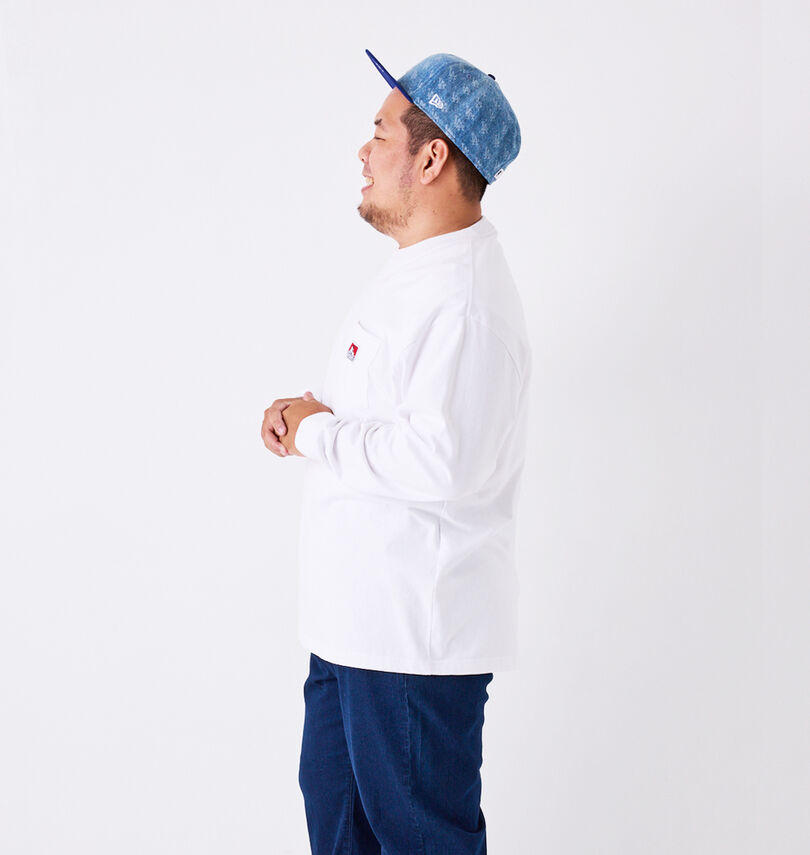 大きいサイズ メンズ BEN DAVIS (ベン デイビス) ピスポケット付長袖Tシャツ
                        