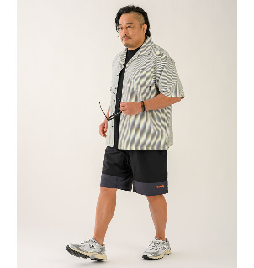 大きいサイズ メンズ OUTDOOR PRODUCTS (アウトドア プロダクツ) ナイロンバイカラークライミングハーフパンツ