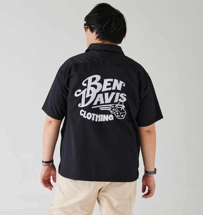 大きいサイズ メンズ BEN DAVIS (ベン デイビス) エンブロイダリーワーク半袖シャツ 