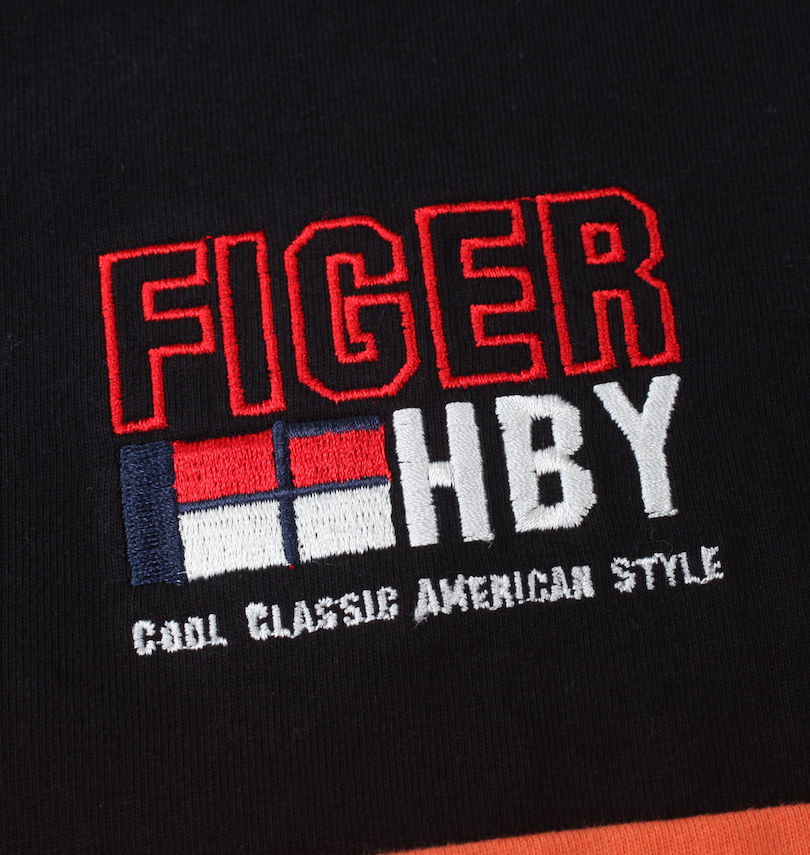 大きいサイズ メンズ H by FIGER (エイチバイフィガー) 切替長袖ラガーシャツ
                        刺繍