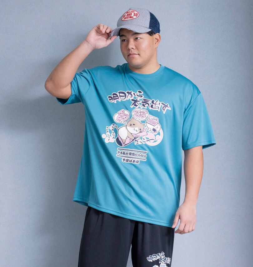 大きいサイズ メンズ NECOBUCHI-SAN (ネコブチサン) DRYハニカムメッシュ半袖Tシャツ