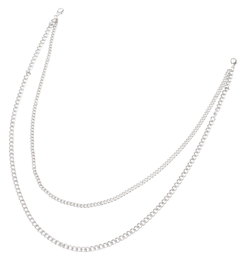 大きいサイズ メンズ PSYCHO NATION (サイコネーション) チェーン付フェイクレイヤード半袖Tシャツ
                        チェーン付き