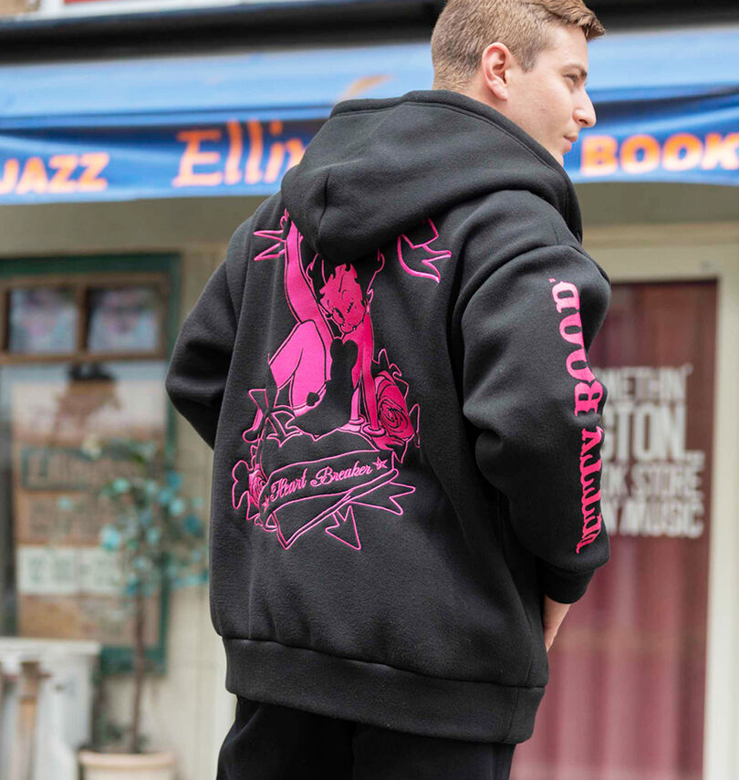 大きいサイズ メンズ BETTY BOOP (ベティ ブープ) フルジップパーカー
                        