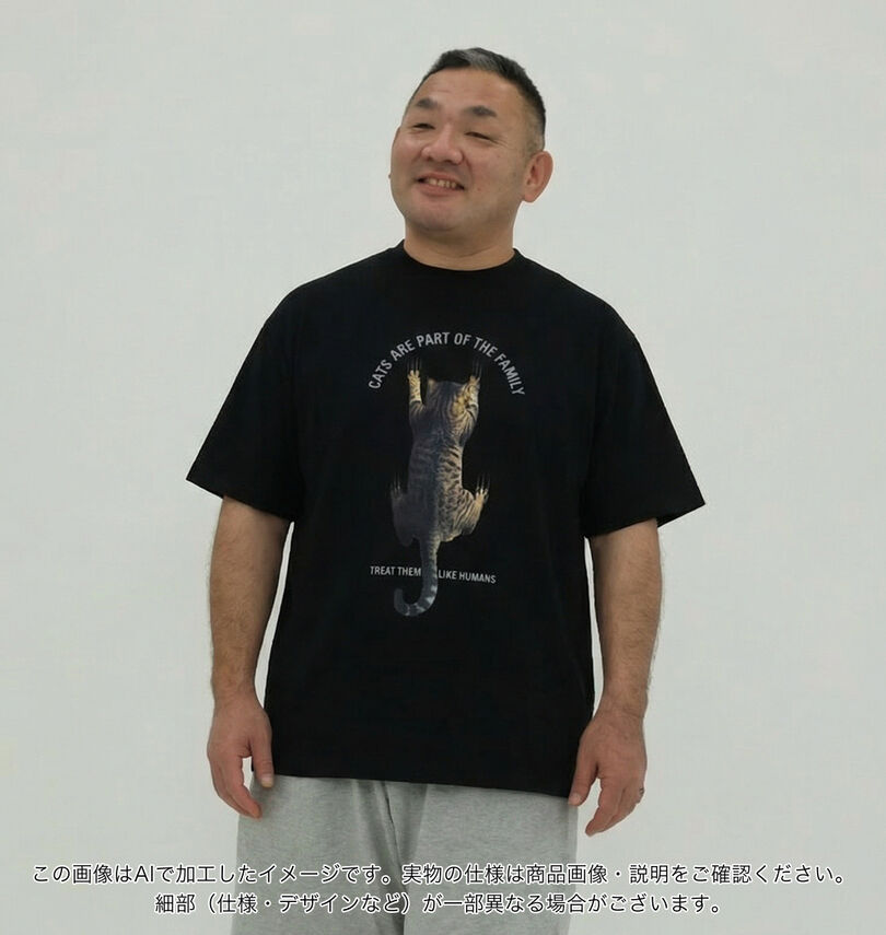 大きいサイズ メンズ RIMASTER VISION (リマスター ビジョン) 天竺トリックアート半袖Tシャツ