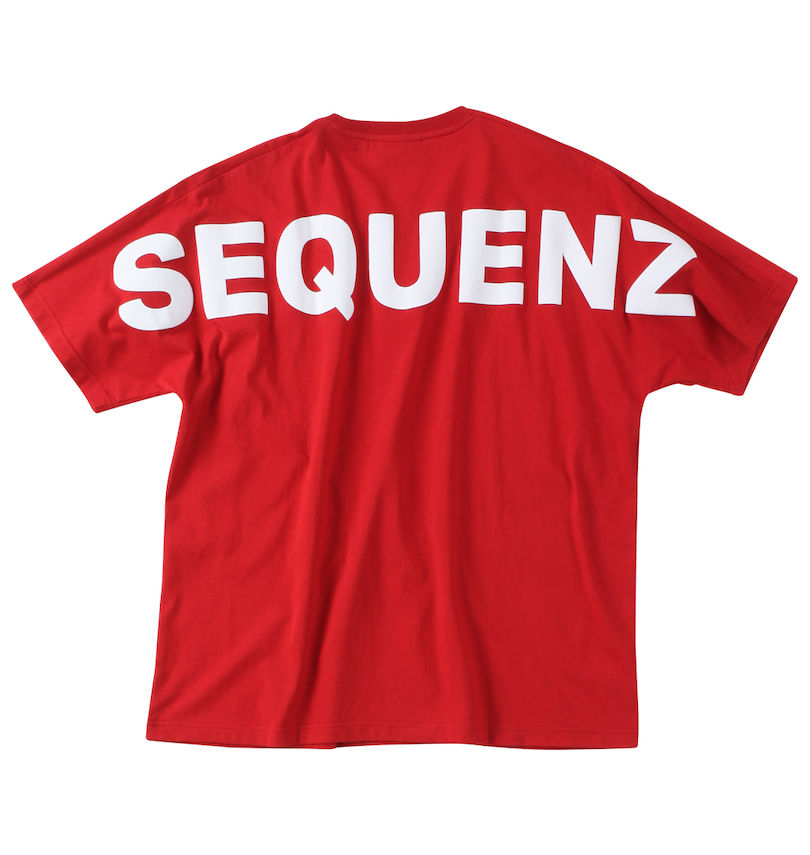 大きいサイズ メンズ SEQUENZ (シークエンズ) バックビッグロゴ半袖Tシャツ バックスタイル