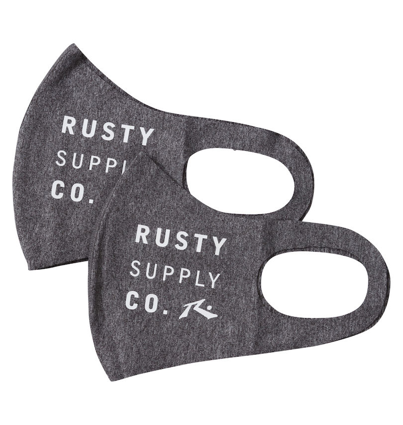 大きいサイズ メンズ RUSTY (ラスティ) 大きめサイズ接触冷感・UVカットマスク(2枚セット) 