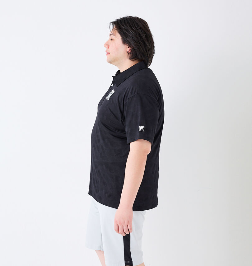 大きいサイズ メンズ FILA GOLF (フィラゴルフ) メッシュカモフラジャガード半袖シャツ