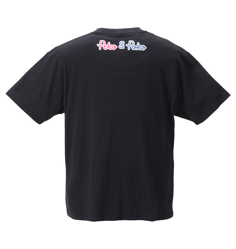 大きいサイズ メンズ PeKo&PoKo (ペコ アンド ポコ) プリント半袖Tシャツ バックスタイル