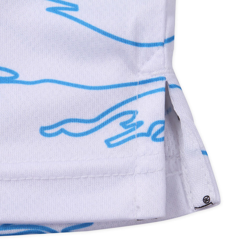 大きいサイズ メンズ NEW ERA®GOLF (ニューエラ®ゴルフ) タイガーストライプラインカモ半袖ポロシャツ 裾サイドスリット