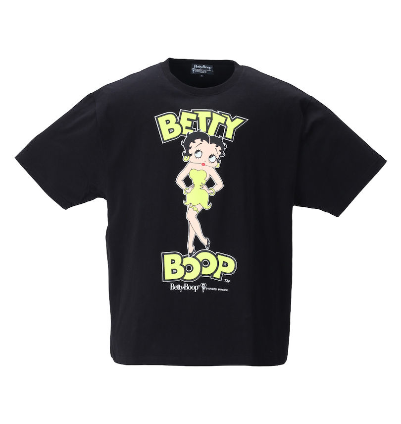 大きいサイズ メンズ BETTY BOOP (ベティ ブープ) ネオンカラープリント半袖Tシャツ 