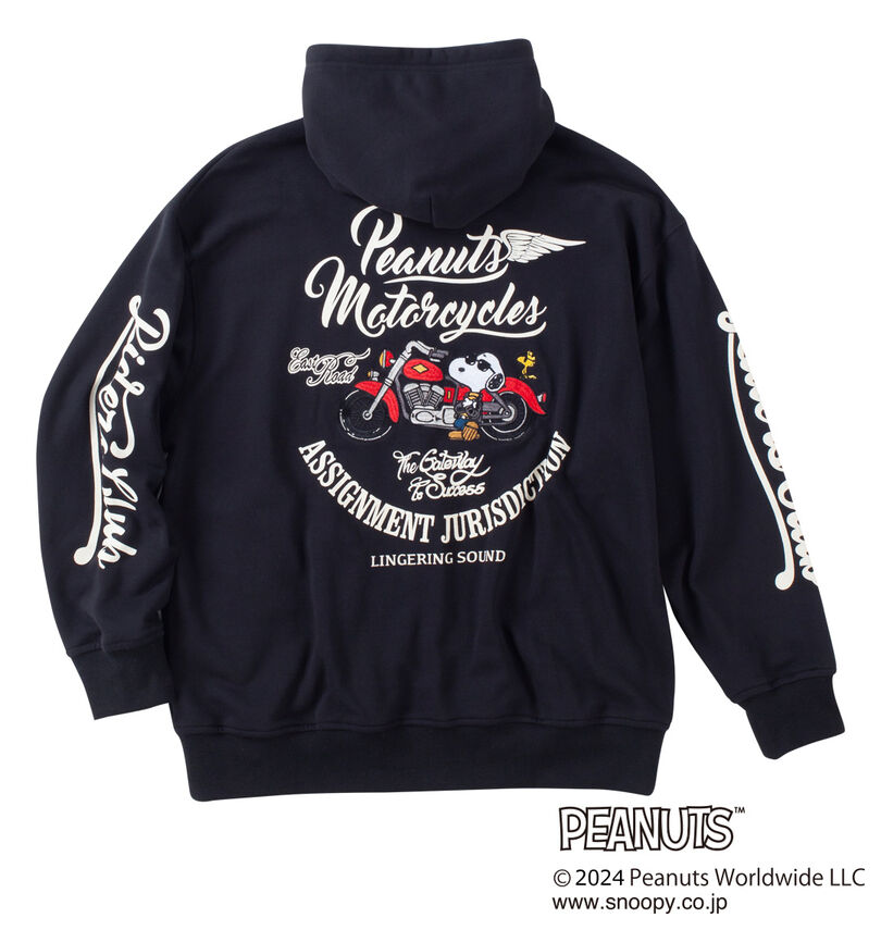 大きいサイズ メンズ FLAGSTAFF×PEANUTS (フラッグスタッフ) ジップパーカー
                        バックスタイル