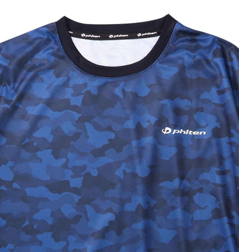 大きいサイズ メンズ Phiten (ファイテン) DRY総柄半袖Tシャツ
