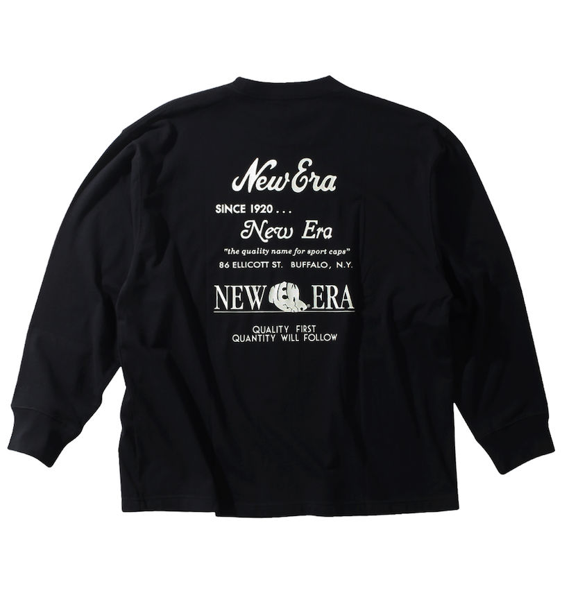 大きいサイズ メンズ NEW ERA (ニューエラ) アーカイブロゴ長袖Tシャツ バックスタイル