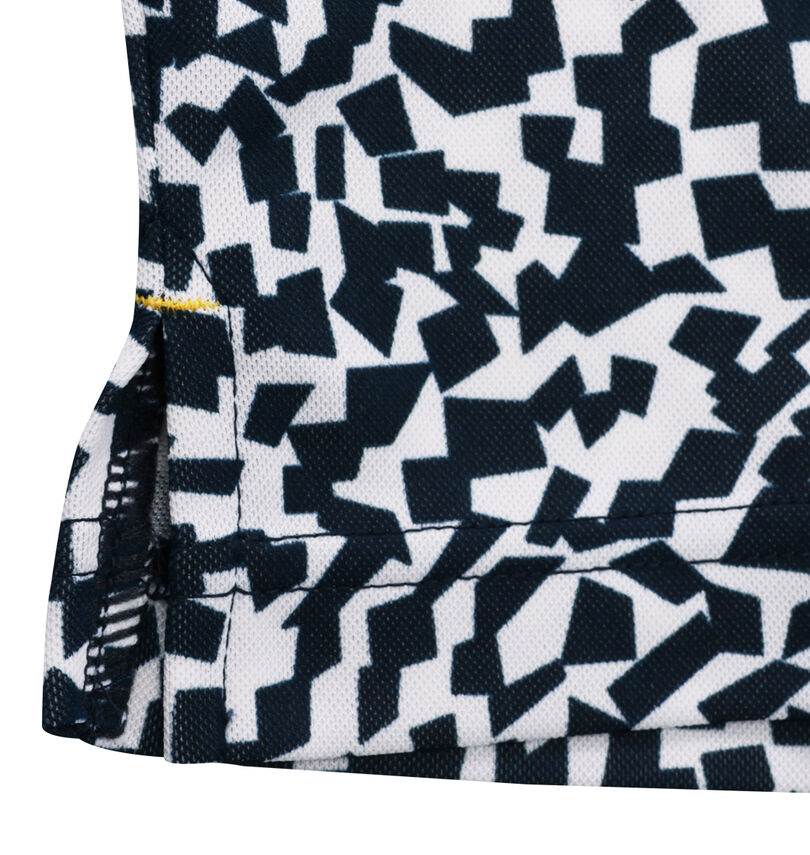 大きいサイズ メンズ LE COQ SPORTIF GOLF (ルコックスポルティフ　ゴルフ) ミナモ柄半袖シャツ
                        サイドスリット