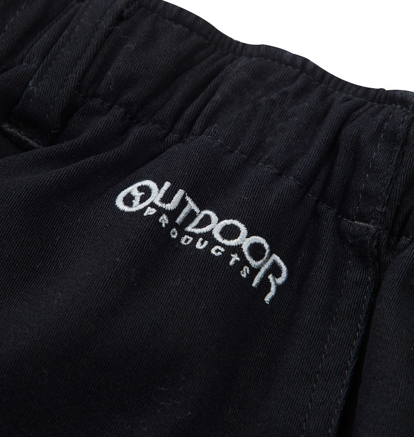 大きいサイズ メンズ OUTDOOR PRODUCTS (アウトドア プロダクツ) ストレッチガーデニングポケットキャンプパンツ フロント左側刺繍