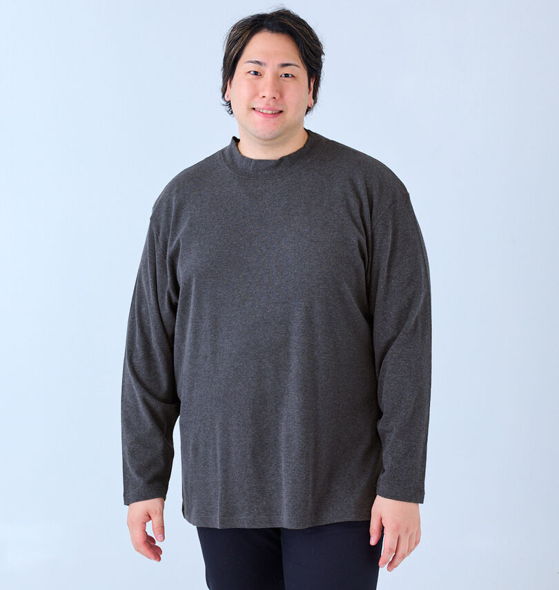 大きいサイズ メンズ Mc.S.P (エムシーエスピー) オーガニックスムース起毛ハイネック長袖Tシャツ
                        身長：182cm/バスト：123cm/着用サイズ：3L