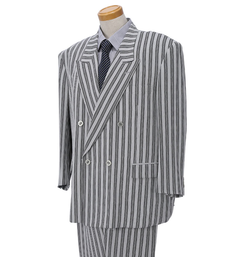 大きいサイズ メンズ ダブル4ツ釦1ツ掛スーツ