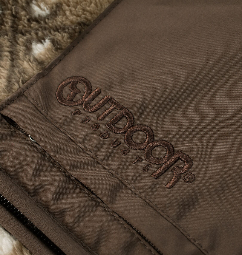 大きいサイズ メンズ OUTDOOR PRODUCTS (アウトドア プロダクツ) ボアフリース裏メッシュジャケット
                        胸ポケット刺繍