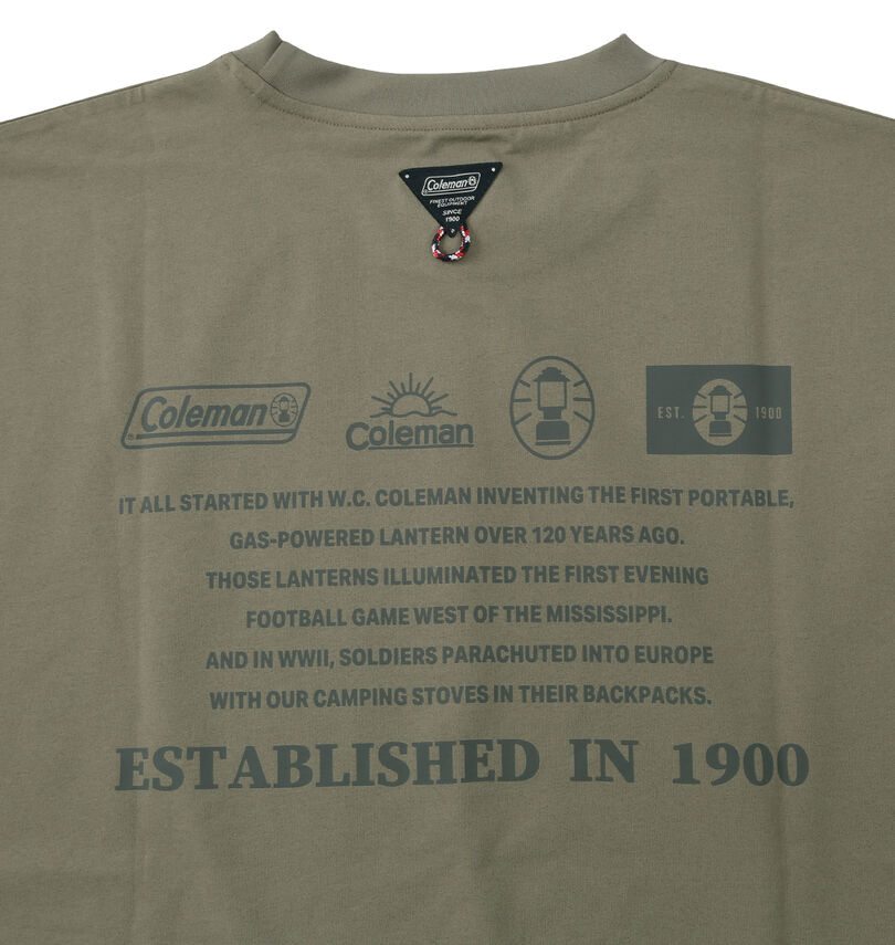 大きいサイズ メンズ Coleman (コールマン) 裾ドローコード半袖Tシャツ
                        バックプリント
