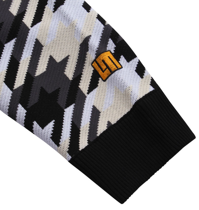 大きいサイズ メンズ LOUDMOUTH (ラウドマウス) 裏蓄熱軽量ニットジャケット
                        左袖刺繍