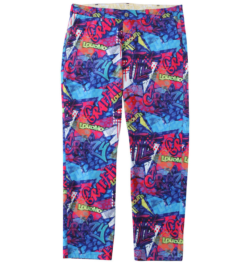 大きいサイズ メンズ LOUDMOUTH (ラウドマウス) ストレッチツイル柄ロングパンツ
                        