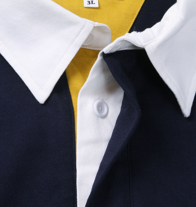 大きいサイズ メンズ H by FIGER (エイチバイフィガー) 切替長袖ラガーシャツ
                        比翼仕立て