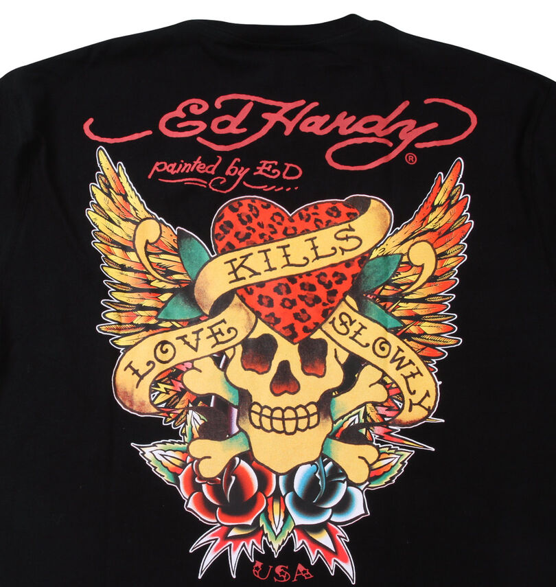 大きいサイズ メンズ Ed Hardy (エドハーディ) 長袖Tシャツ