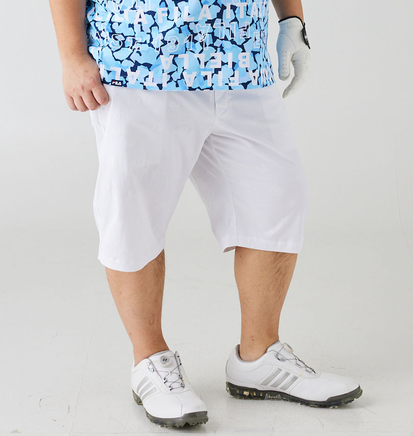大きいサイズ メンズ FILA GOLF (フィラゴルフ) エンボスストレッチツイルハーフパンツ
身長:172cm/ウエスト:110cm/着用サイズ:100