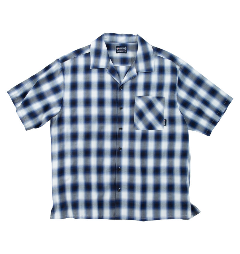 大きいサイズ メンズ OUTDOOR PRODUCTS (アウトドア プロダクツ) チェックオープンカラー半袖シャツ
                        
