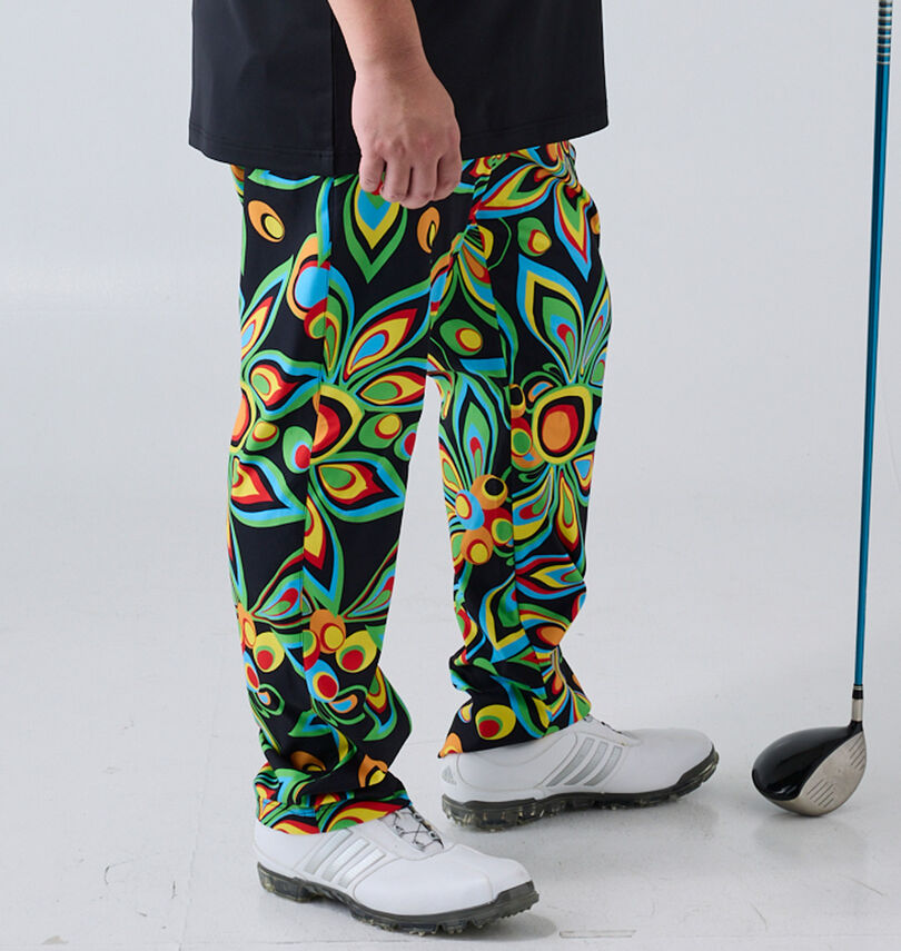 大きいサイズ メンズ LOUDMOUTH (ラウドマウス) ストレッチツイル柄ロングパンツ
                        