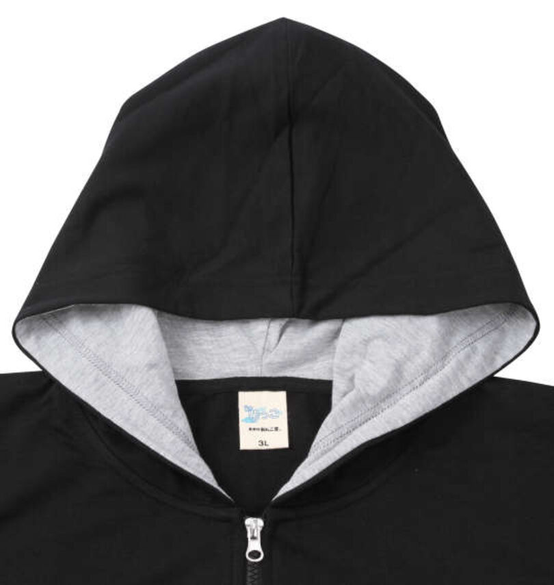 大きいサイズ メンズ 黒柴印和んこ堂 (クロシバジルシワンコドウ) 半袖パーカー+半袖Tシャツ
                        フード
