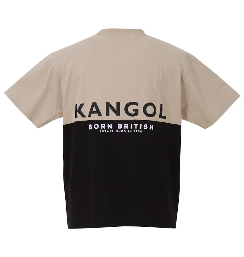 大きいサイズ メンズ KANGOL (カンゴール) バイカラー半袖Tシャツ バックスタイル
