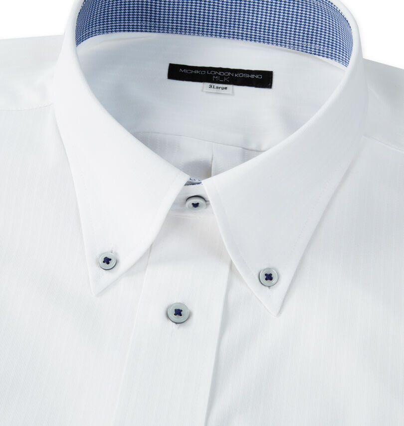 大きいサイズ メンズ MICHIKO LONDON KOSHINO MLK (ミチコロンドンコシノエムエルケー) ノンアイロンニットB.D半袖シャツ
                        