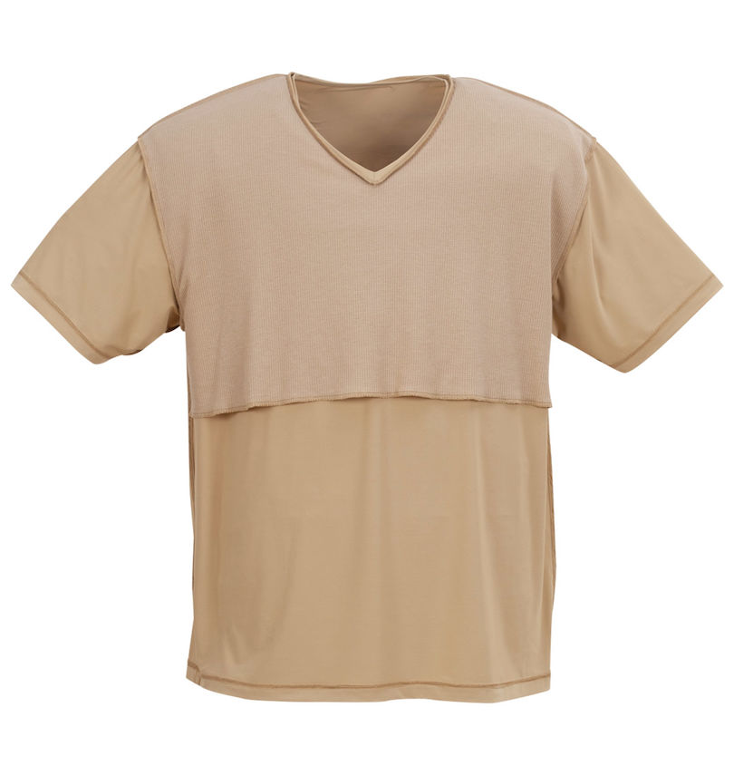 大きいサイズ メンズ KEEP GUARD (キープガード) 乳首透け防止半袖Tシャツ 裏返した状態
