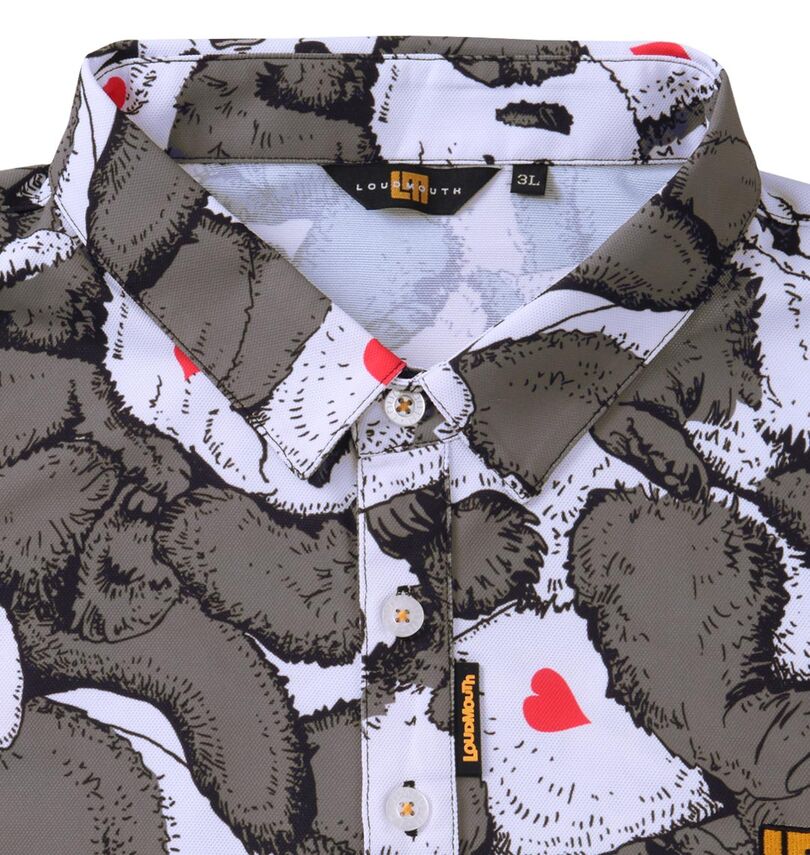 大きいサイズ メンズ LOUDMOUTH (ラウドマウス) 鹿の子柄半袖シャツ
                        