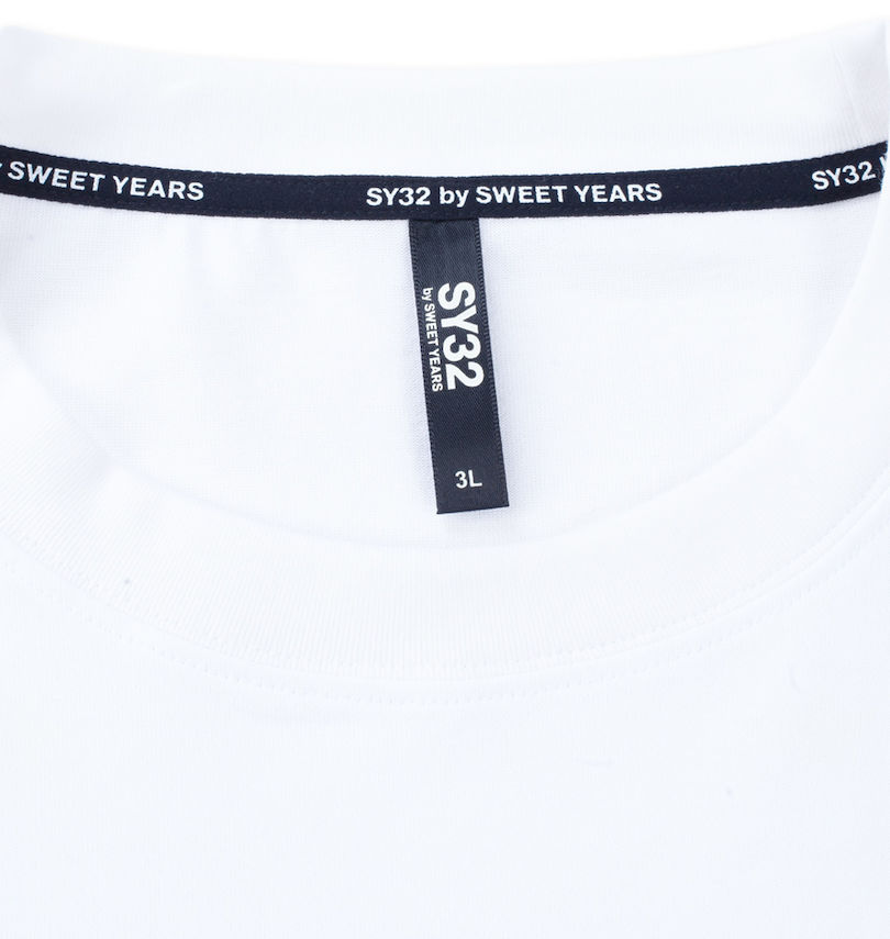大きいサイズ メンズ SY32 by SWEET YEARS (エスワイサーティトゥバイスィートイヤーズ) バックサークルスターロゴ半袖Tシャツ 襟裏消臭テープ