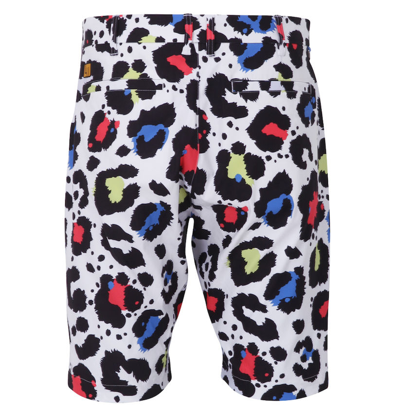 大きいサイズ メンズ LOUDMOUTH (ラウドマウス) ストレッチツイル柄ハーフパンツ
                        バックスタイル