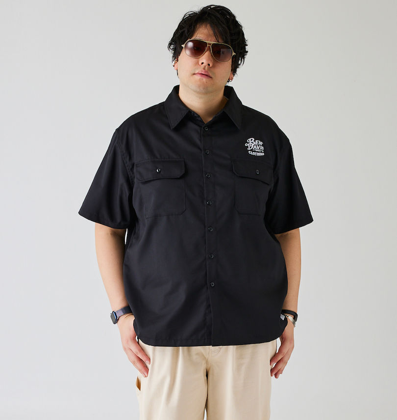 大きいサイズ メンズ BEN DAVIS (ベン デイビス) 半袖シャツ
                        身長：182cm/バスト：123cm/着用サイズ：3L