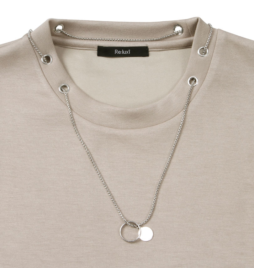 大きいサイズ メンズ Re:luxi (リラクシー) ポンチネックレス付長袖Tシャツ
                        