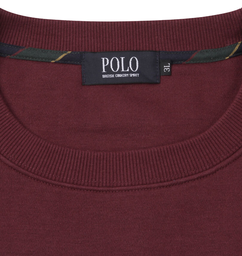 大きいサイズ メンズ POLO BCS (ポロビーシーエス) 裏起毛ロゴクルートレーナー